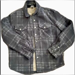 Eddie Bauer Boys Grey Plaid Jacket